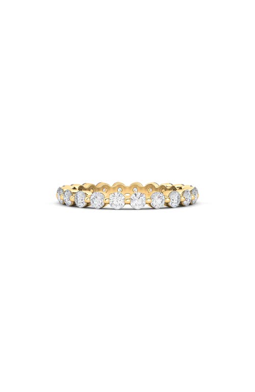 HauteCarat Lab Created Diamond Single Prong 18K Gold Eternity Band Ring in Gold at Nordstrom