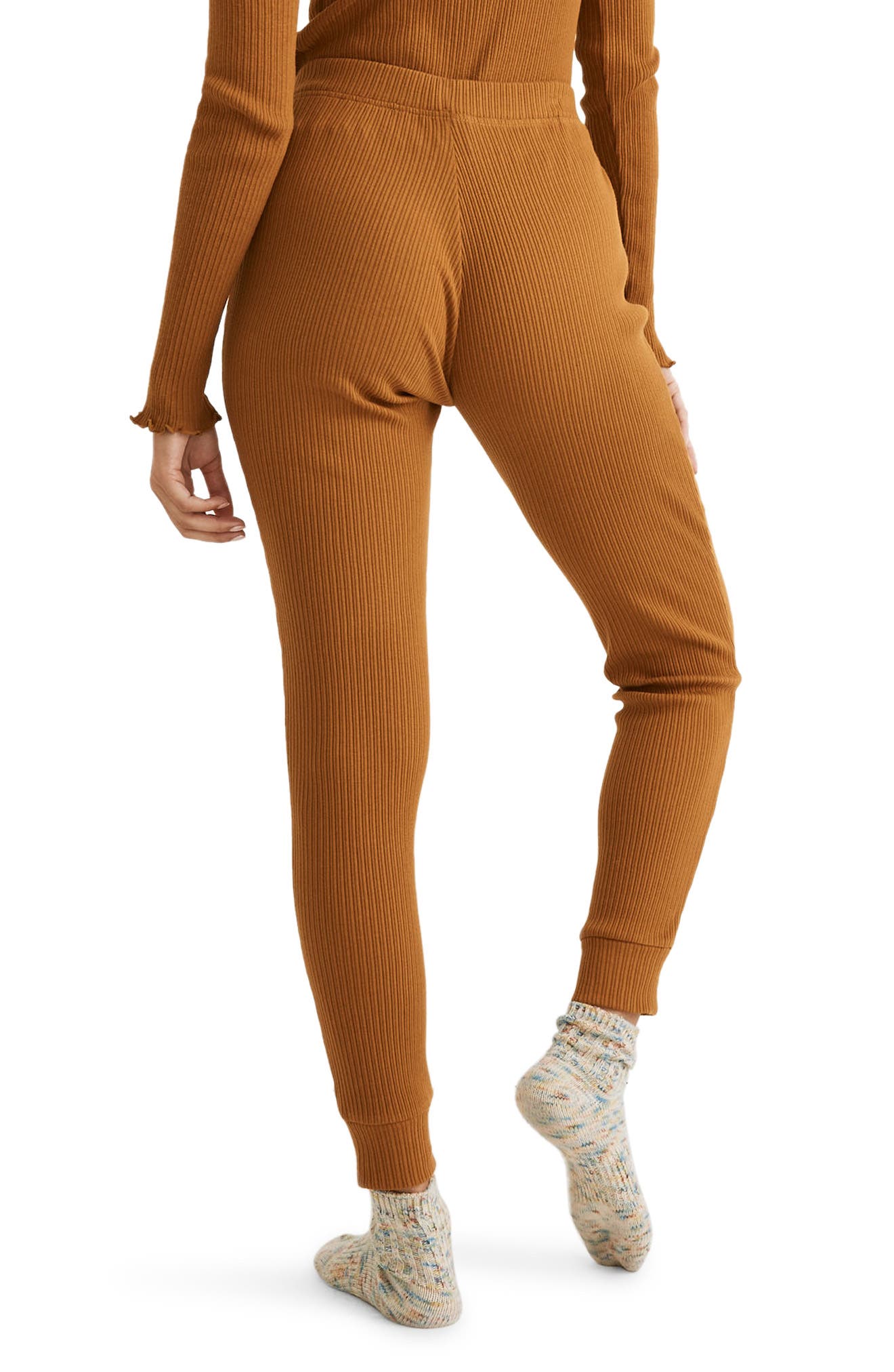 Madewell Ribbed Knit Slim Pajama Pants 