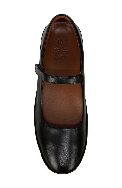 Naturalizer Womens Leather Slip On Mary Janes In Black