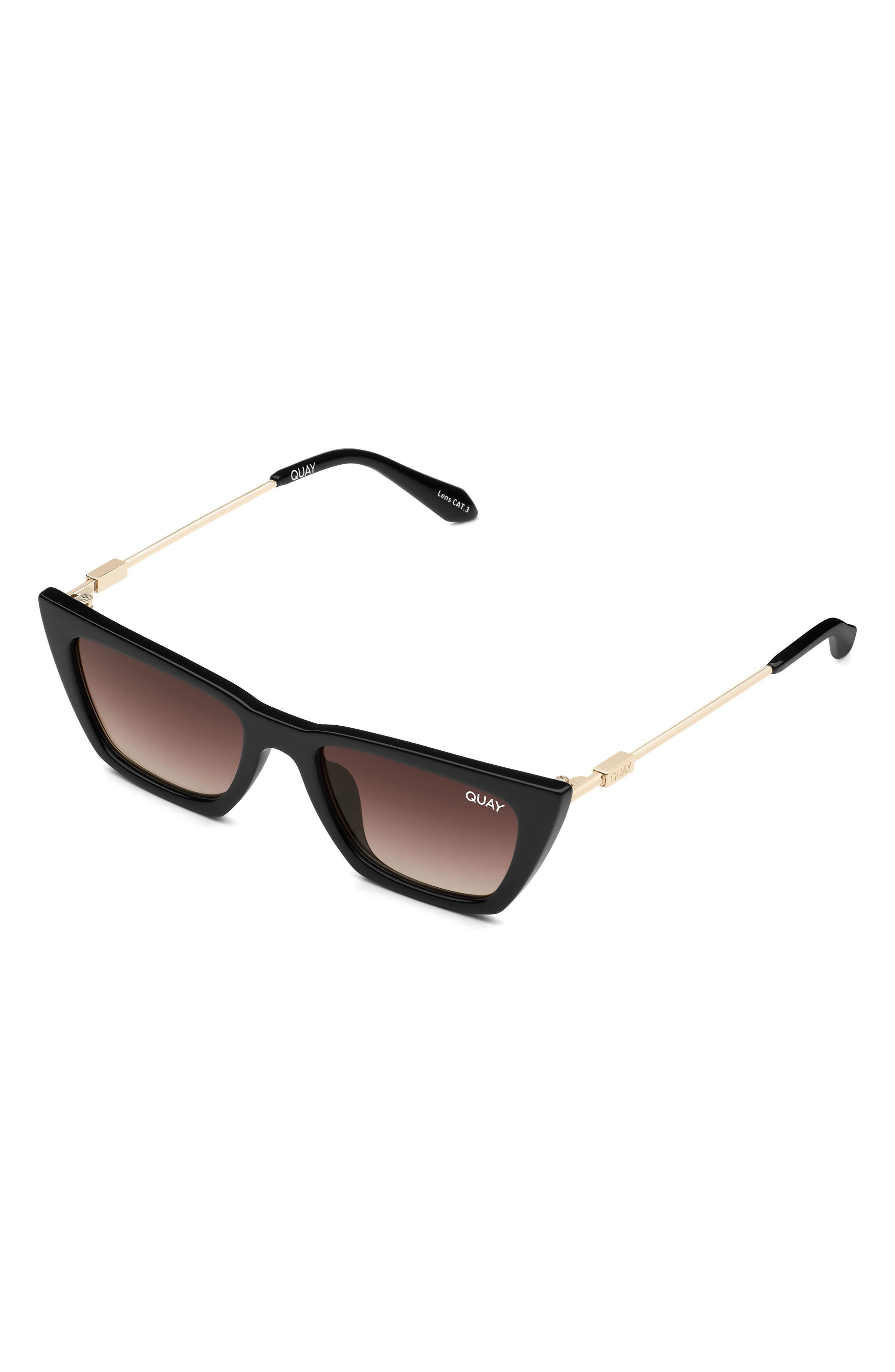 Quay Australia The Kween Sunglasses - Silver Quay Australia The Kween 41mm Gradient Cat Eye Sunglasses in  main image 4