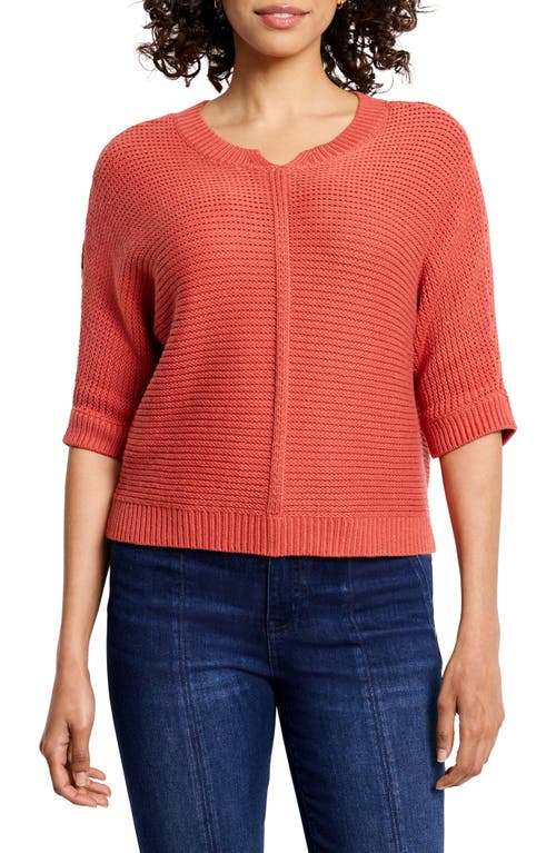 Shop Nic + Zoe Nic+zoe Easy Texture Sweater In Tandoori