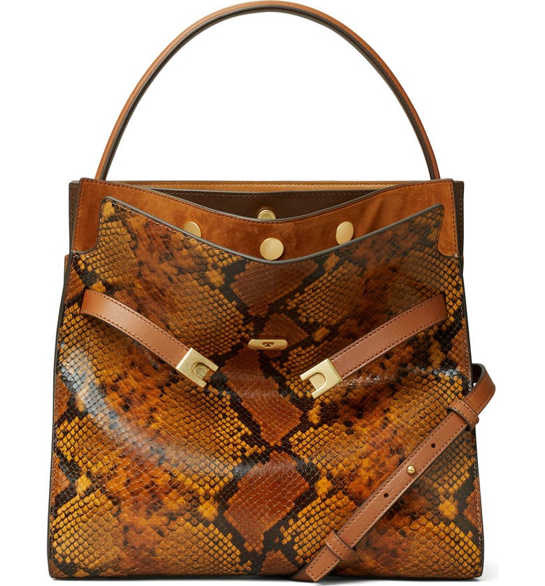 Tory Burch Lee Radziwill Snakeskin Print Small Leather Bag | Nordstrom