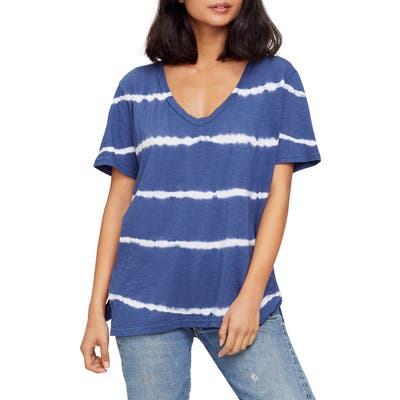 Michael Stars Rosie V-Neck Boyfriend Tee, Size One Size - Blue