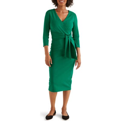 Boden Sophie Ponte Sheath Dress, Green