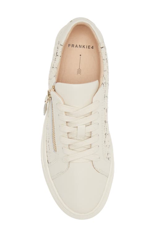 Frankie4 Billie Zip Sneaker In Chalk/tweed