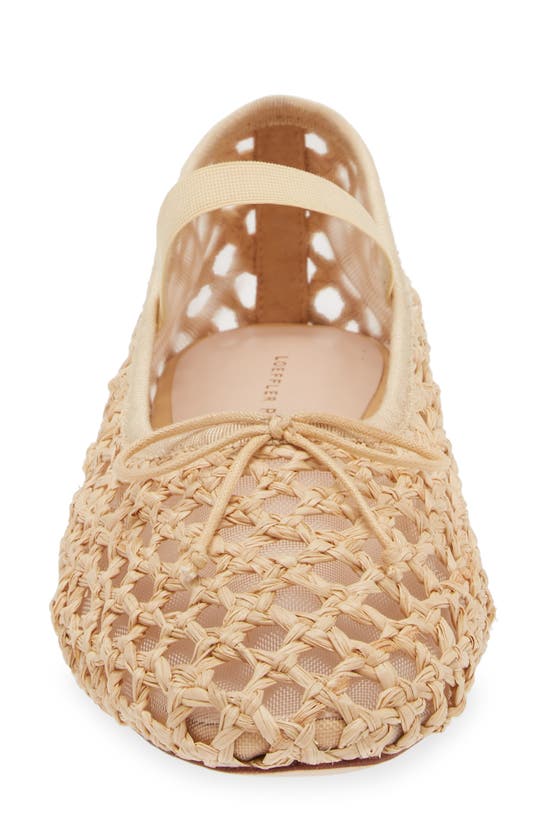 Loeffler Randall Solid Woven Raffia Ballet Flats In Natural