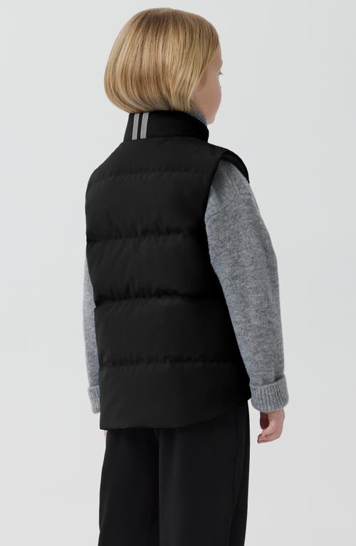 Canada Goose Black - Noir Vanier Padded Woven-blend-down Gilet 10-16 Years In Black - Noir