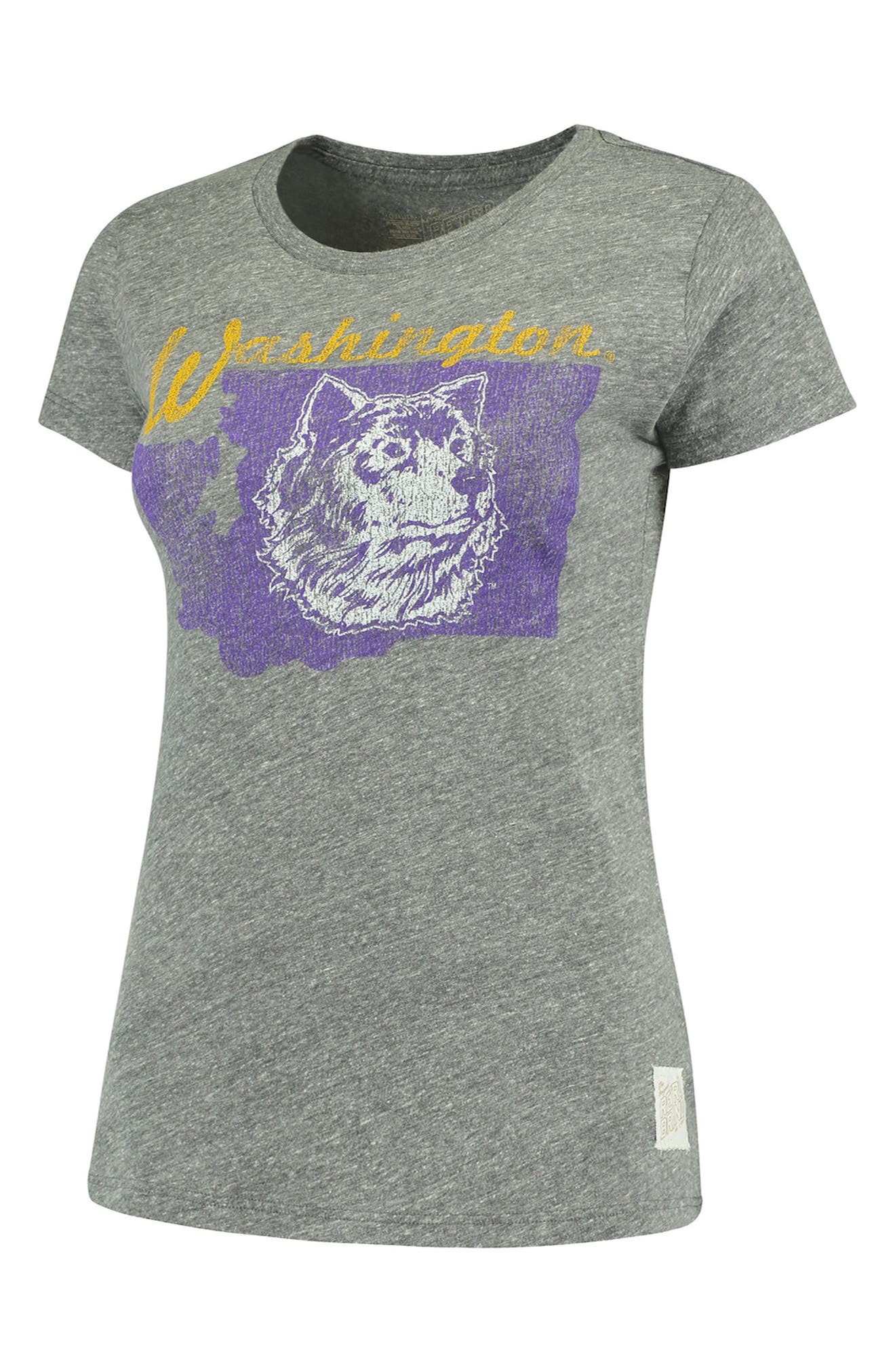 UPC 191260010516 product image for Women's Original Retro Brand Heathered Gray Washington Huskies Tri-Blend Crew Ne | upcitemdb.com