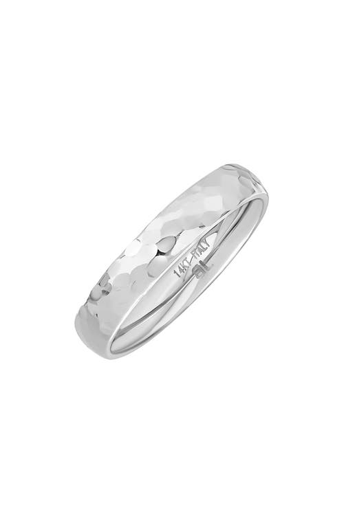 Shop Bony Levy 14k Gold Textured Ring In 14k White Gold