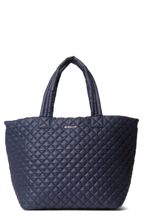 Large Metro Quilted Tennis Tote Bag in Black | MZ Wallace