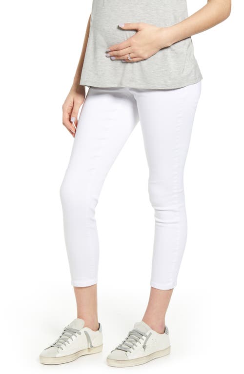 Ankle Super Skinny Maternity Jeans in White