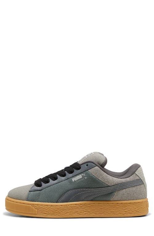 Puma Suede Xl Denim Sneaker In Shadow Gray-warm White