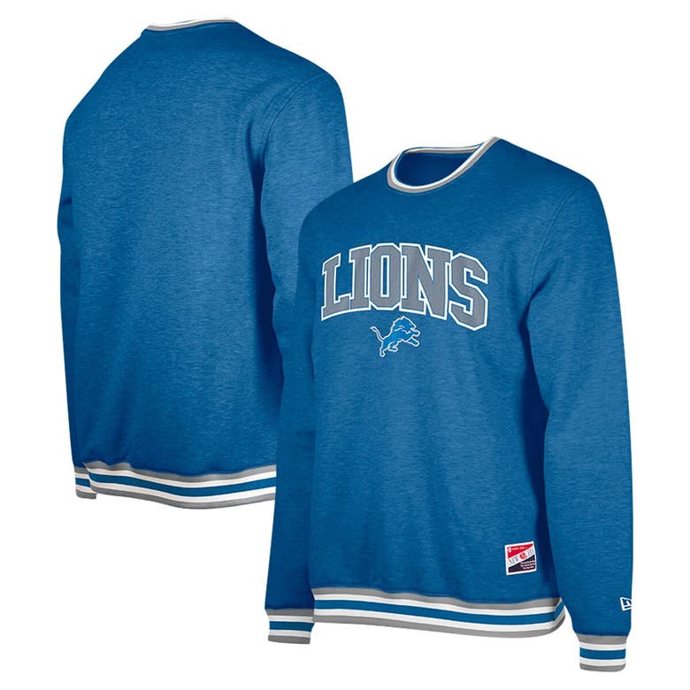 New Era Blue Detroit Lions Pullover Sweatshirt
