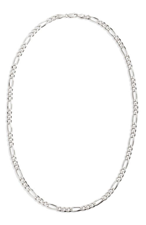 Argento Vivo Sterling Silver Men's Figaro Chain Necklace at Nordstrom