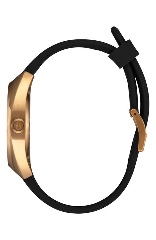 Nixon Mullet Silicone Strap Watch In Black