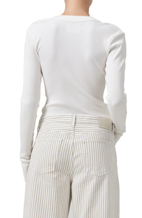 Citizen Of Humanity Varra Henley Top In Dune In Pashmina
