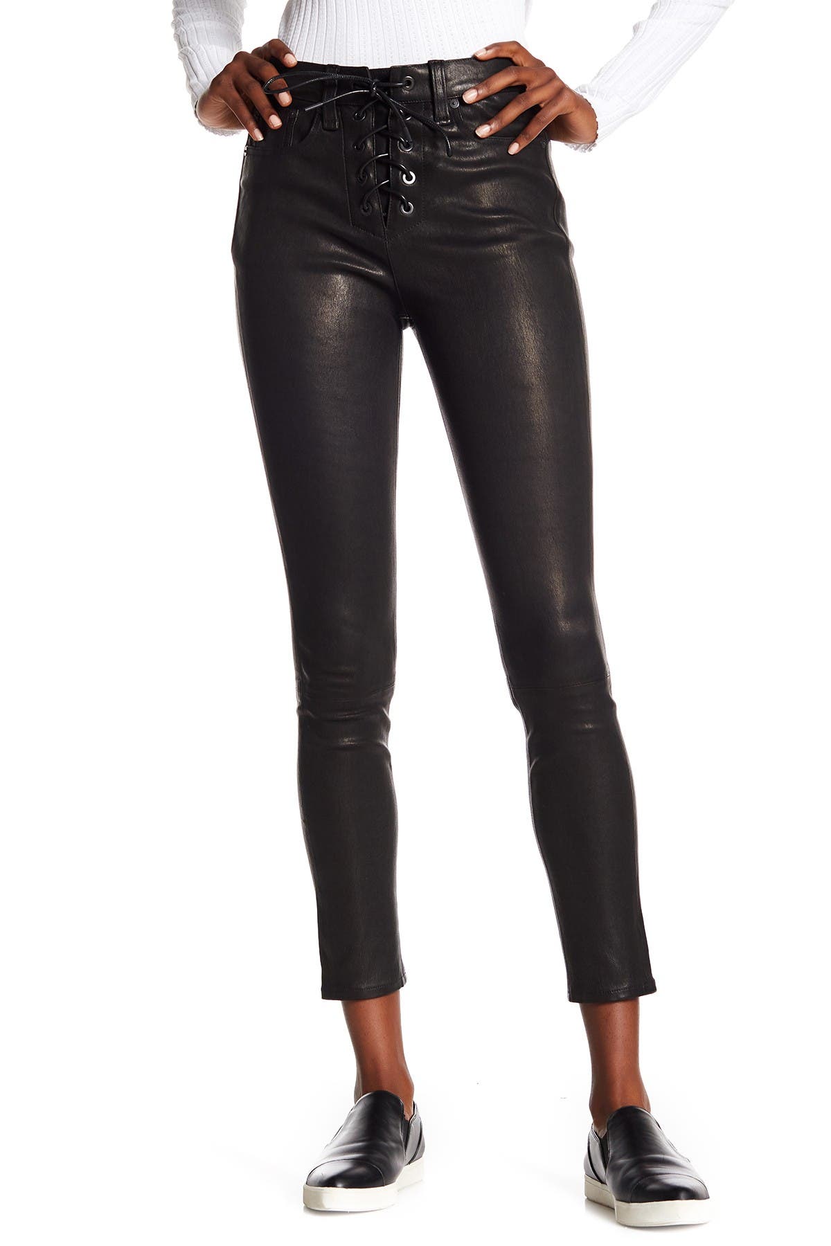 rag and bone lace up leather pants