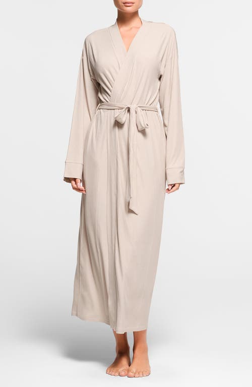 Shop Skims Soft Lounge Longline Robe In Stone