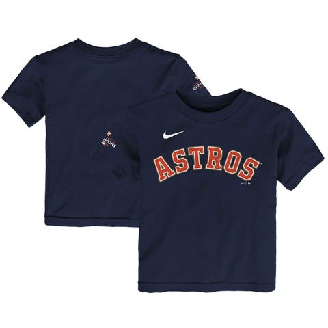 Men's Nike Navy Houston Astros 2023 Gold Collection Logo T-Shirt Size: Medium