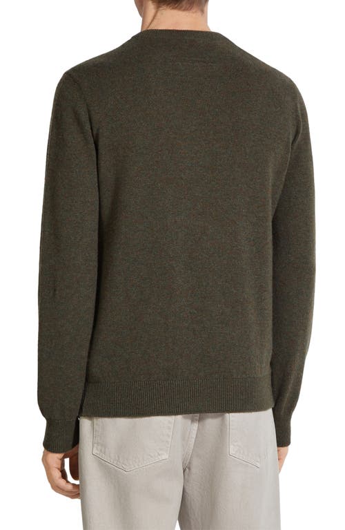 Shop Zegna Oasi Cashmere Crewneck Sweater In Fango