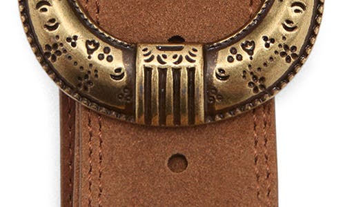 Shop Mango Leather Belt In Brown