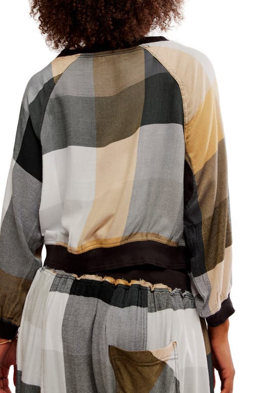Free People Sugar Cookie Flannel Pajama Sweatshirt In Neutral Combo