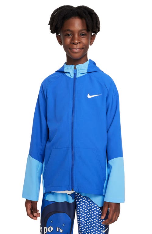 Nike Kids' Dri-FIT Woven Training Jacket Royal/University Blue/White at