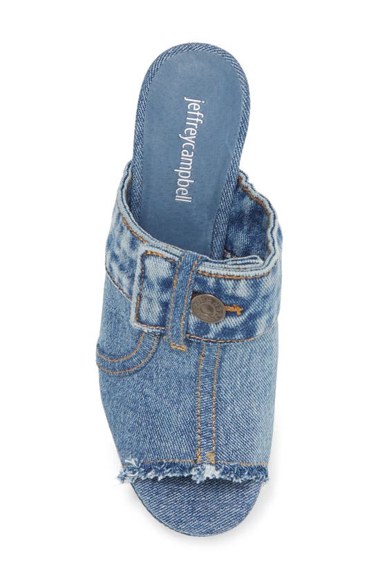 Jeffrey Campbell Women's Magda Platform High Heel Slide Sandals In Blue ...