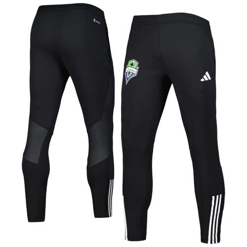 Men's adidas Black Seattle Sounders FC 2023 On-Field Team Crest AEROREADY Training Pants