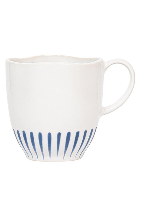 Shop Juliska Sitio Stripe Mug In Delft Blue