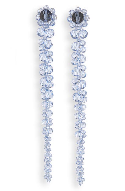 Simone Rocha Beaded Drop Earrings In Light Sapphire