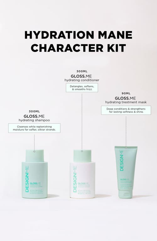 Design.me Designme Gloss.me Mane Character Hydration Set $72 Value In No Color