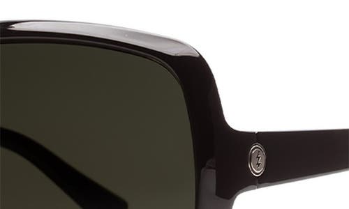 Electric Marin 56mm Polarized Oversize Square Sunglasses In Gloss Black/grey Polar