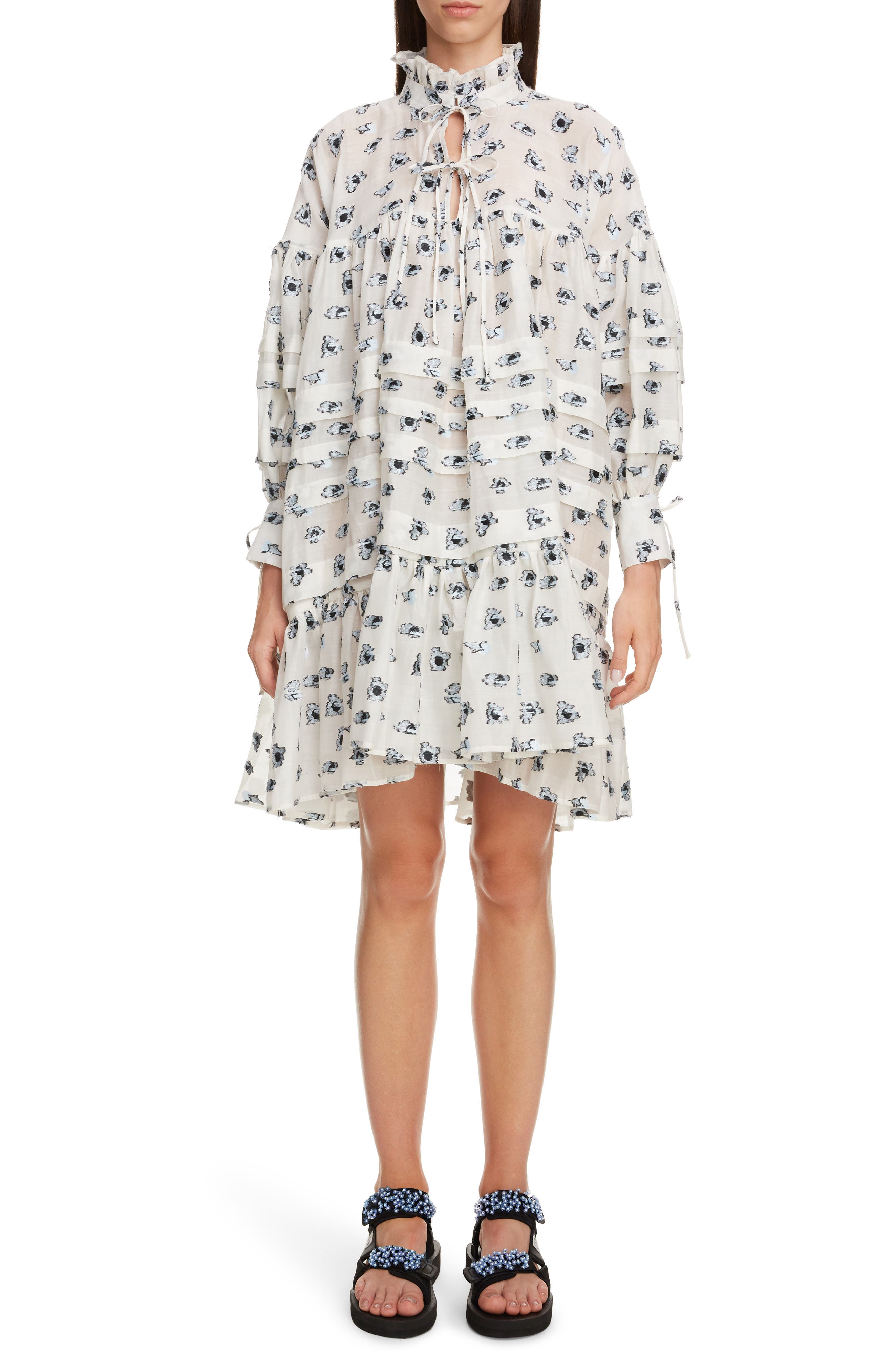 macy's white long sleeve dress