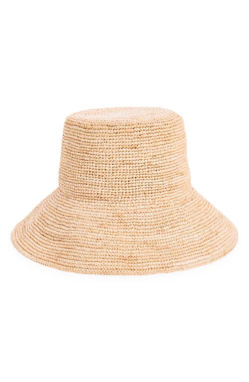 Straw Bucket Hat in Natural