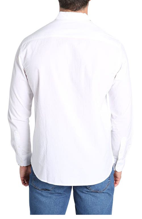 Jachs Paper Touch Classic Fit Button-up Shirt In White