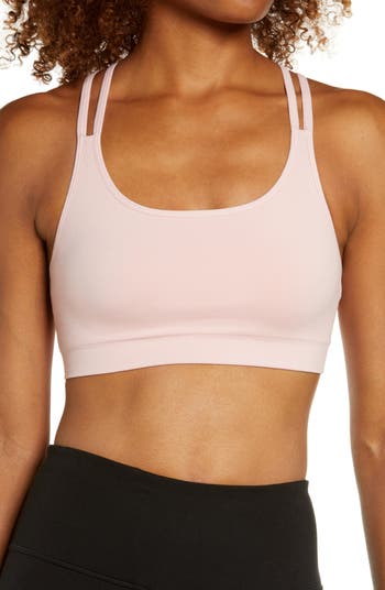 ZELLA Nordstrom seamless strappy sports bra black  Black sports bra,  Strappy sports bras, Sports bra