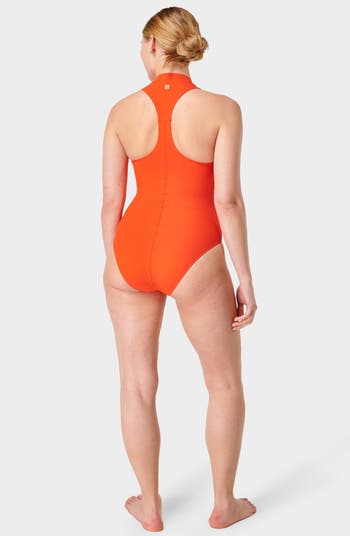 Vista High Neck Zip-Up One-Piece Swimsuit