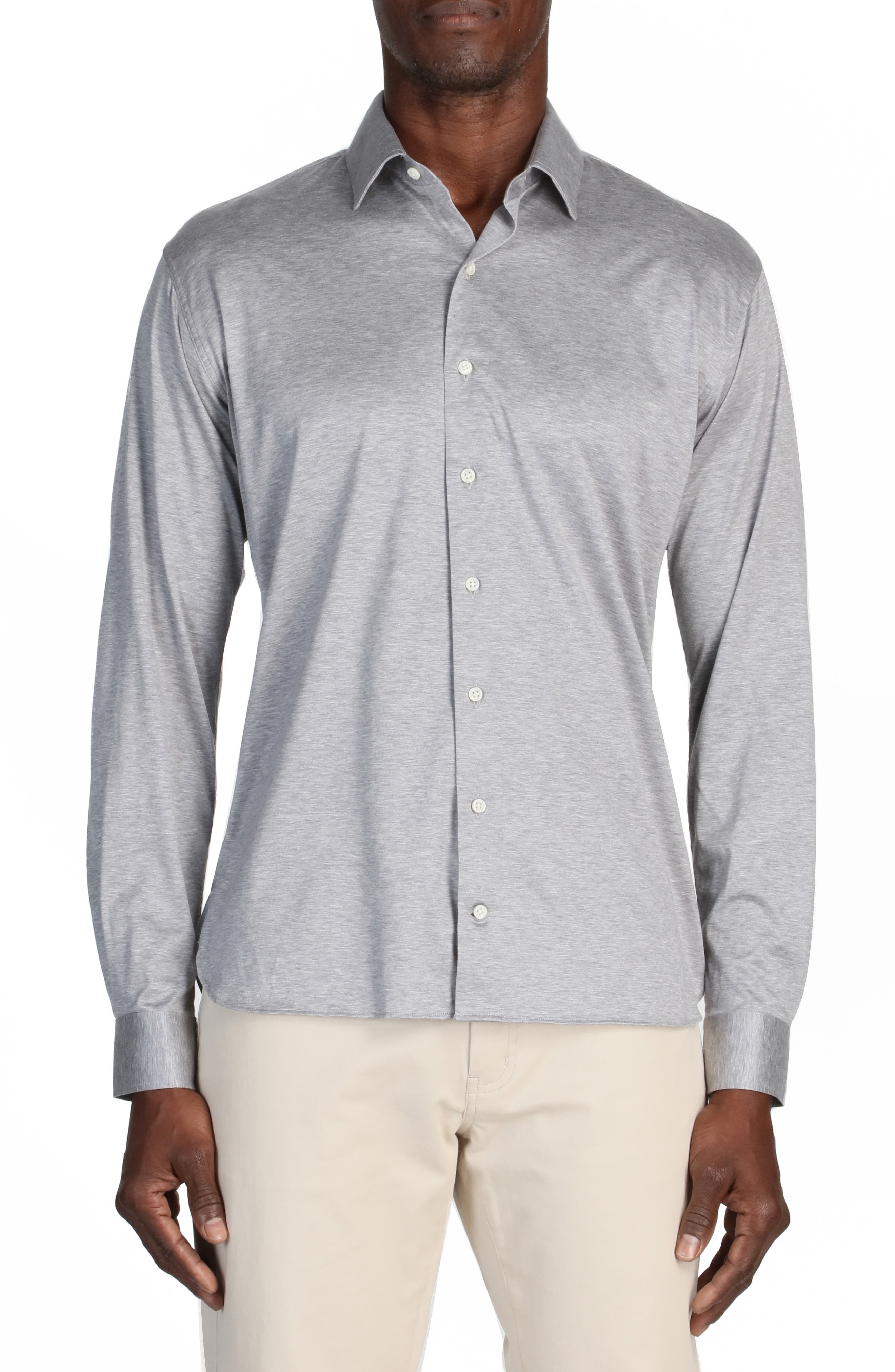 Jersey Knit Dress Shirts for Men 