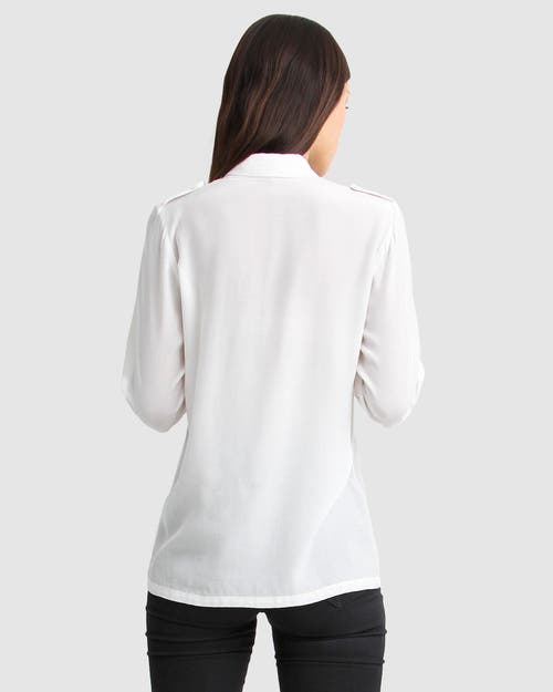 Belle & Bloom Eclipse Rolled Sleeve Blouse - Cream