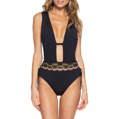 Becca East Wind One-Piece Swimsuit, Black