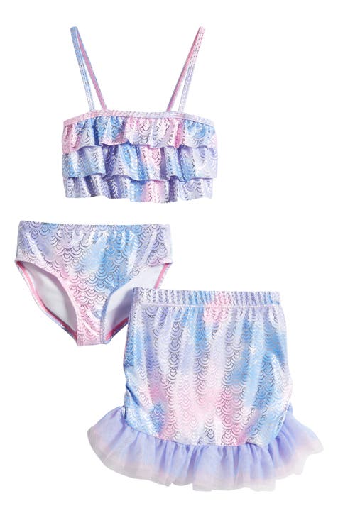 Kids' Mermaid Bikini Three-Piece Set (Little Kid & Big Kid)