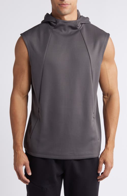 Arch Sleeveless Hoodie in Grey Forged