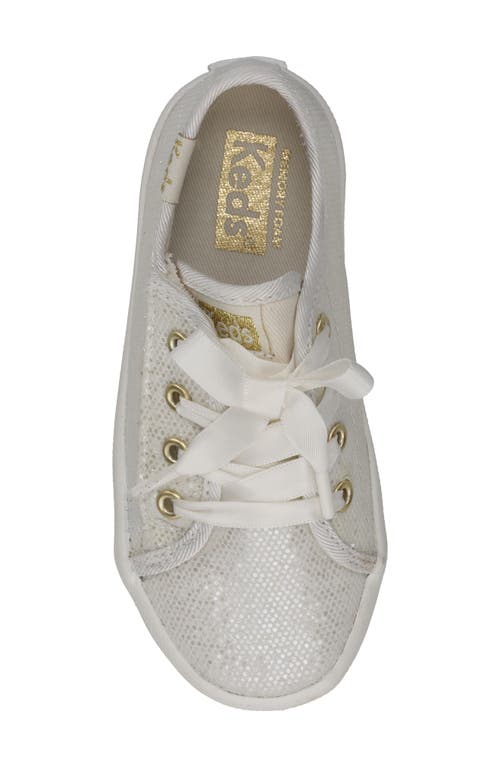 Keds ® Kids' Kickstart Celebrations Sneaker In Ivory Sparkle