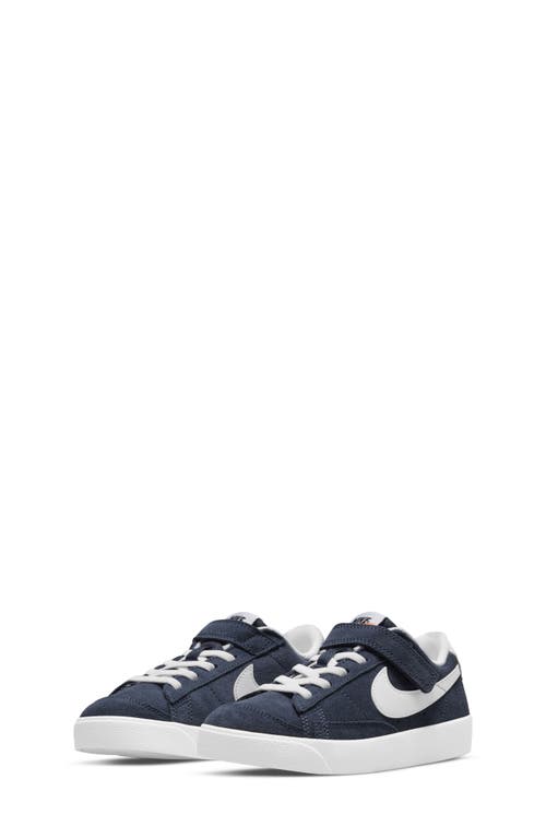 Nike Blazer Low '77 Suede Sneaker in Navy/White/White/Black