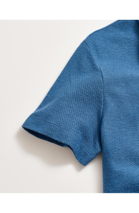 Shop Billy Reid Hemp & Cotton Knit Polo In Dark Blue