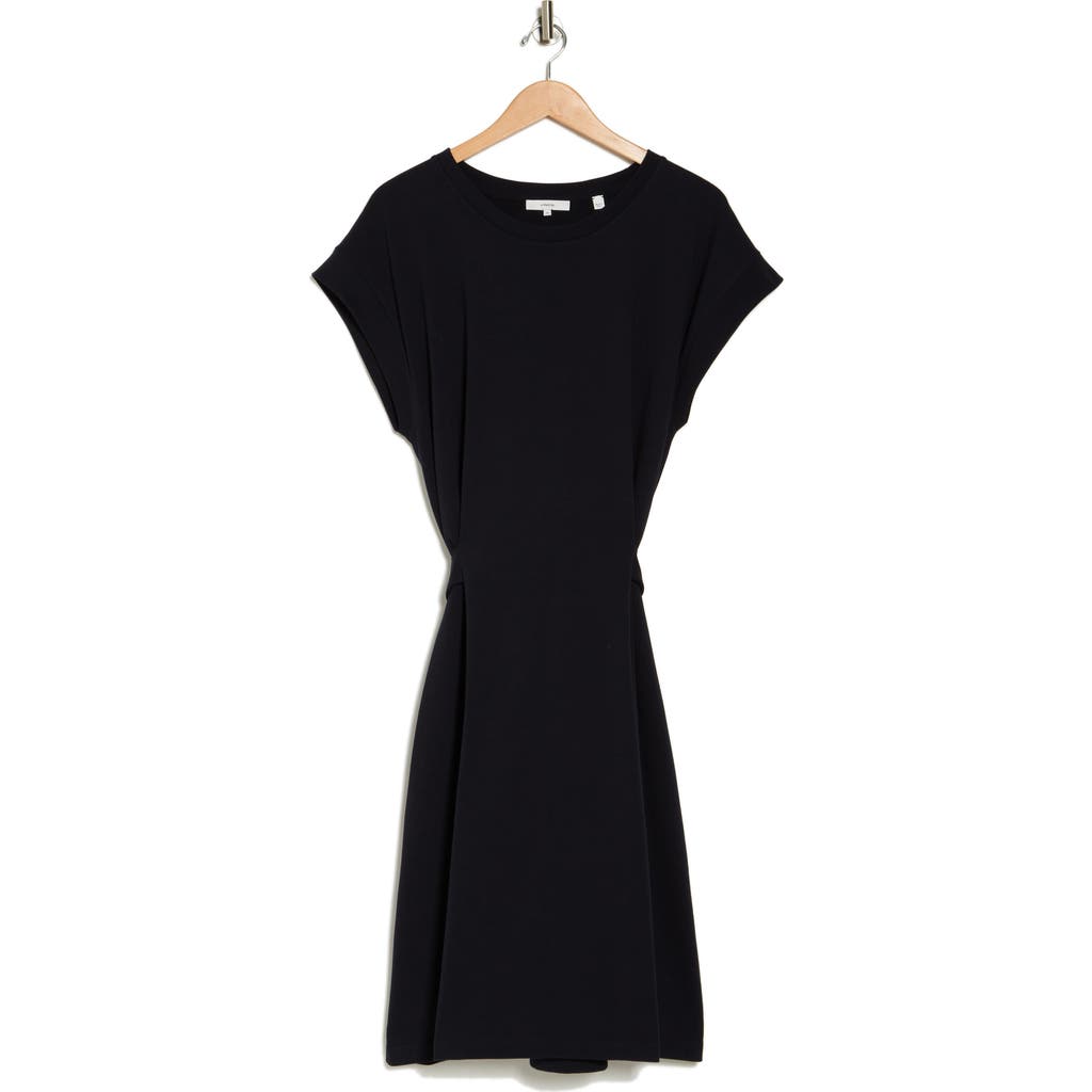 Vince Tie Waist Cotton Dress In Coastal
