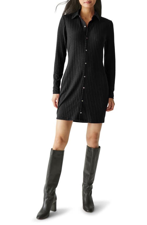 Kayla Long Sleeve Minidress in Black