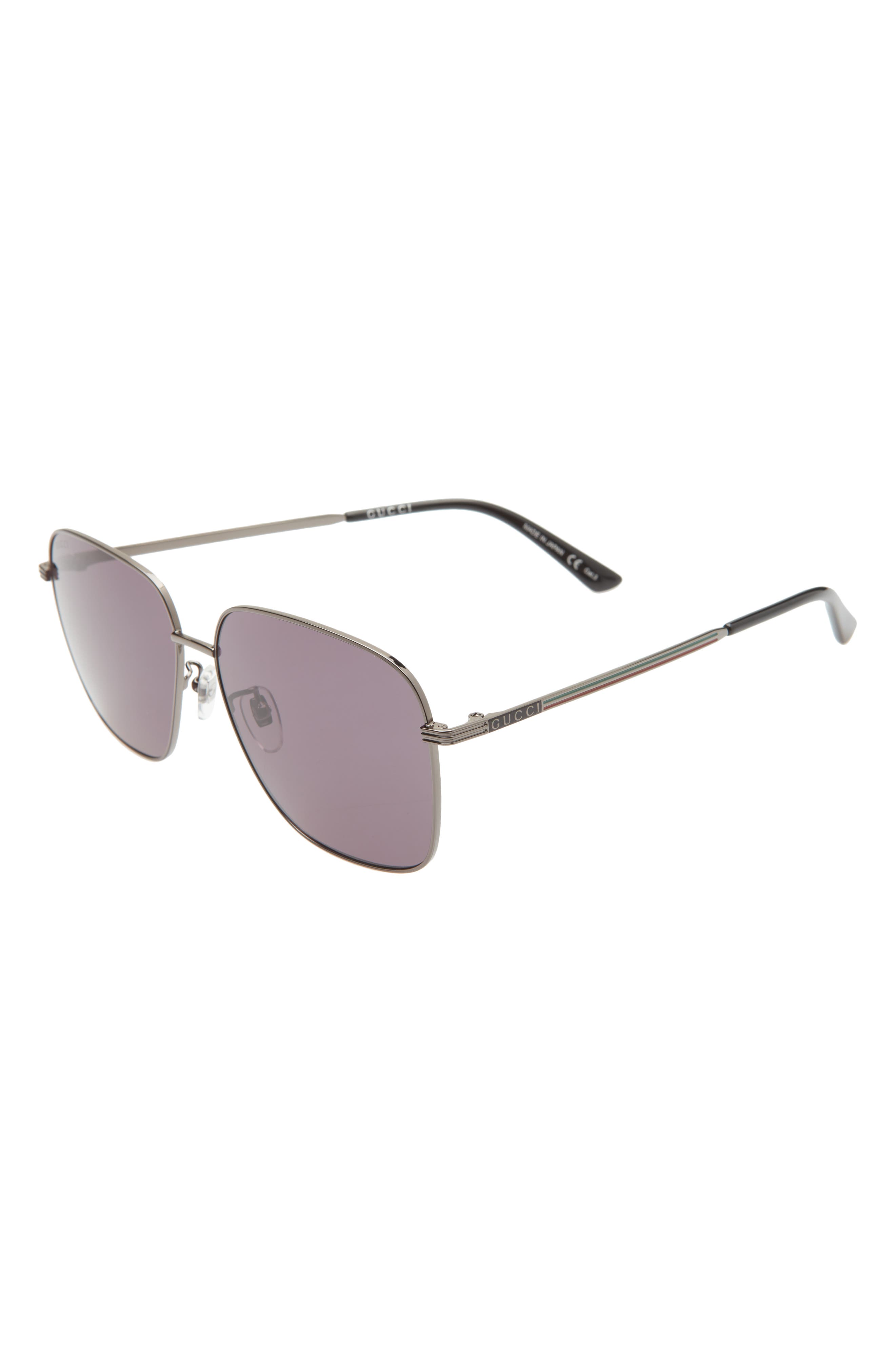 gucci 60mm square wire sunglasses