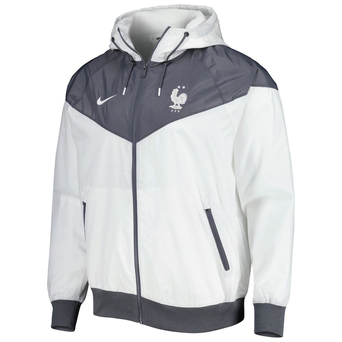 Nike Men's Nike White France National Team Windrunner Raglan FullZip